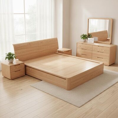 Bedroom Furniture Ash Crown Cut Sanded And Polished Manufactured Using Sustainable Practices Ensuring Reliability