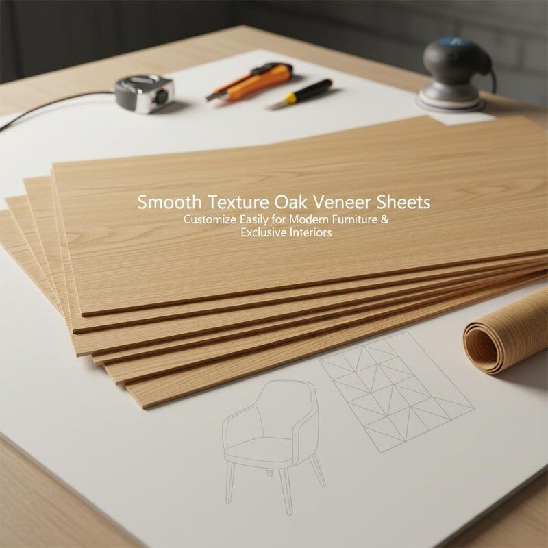 Smooth Texture Oak Veneer Sheets Customize Easily for Modern Furniture Manufacturing and Exclusive Interior Decoration